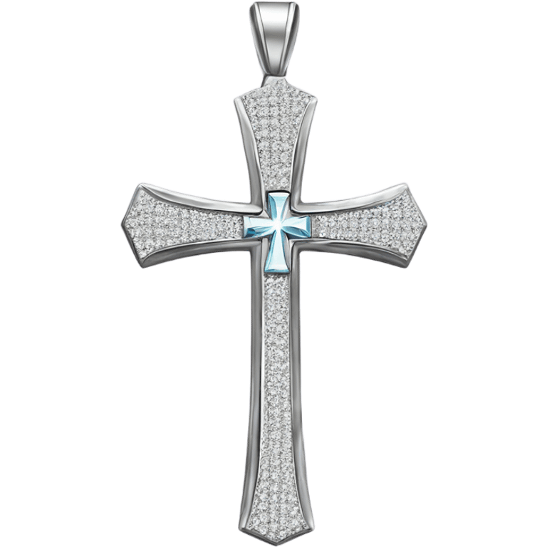 Silver diamond Cross ￼ emoji