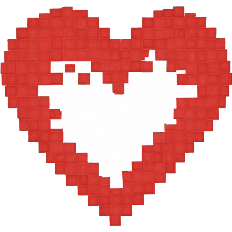 Pixelated red heart emoji