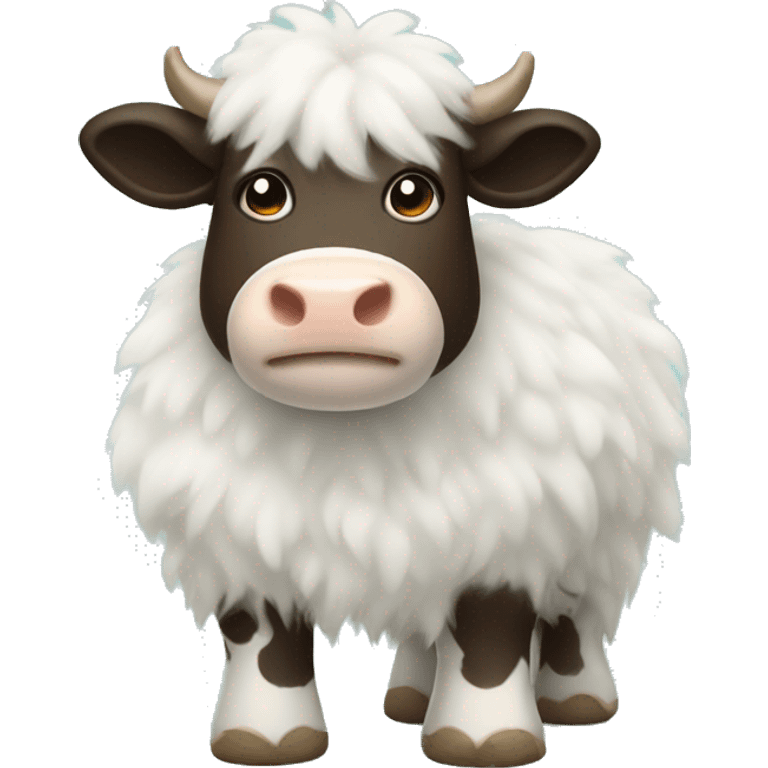 Fluffy cow  emoji