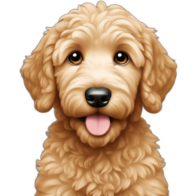 a goldendoodle puppy named biscuit emoji