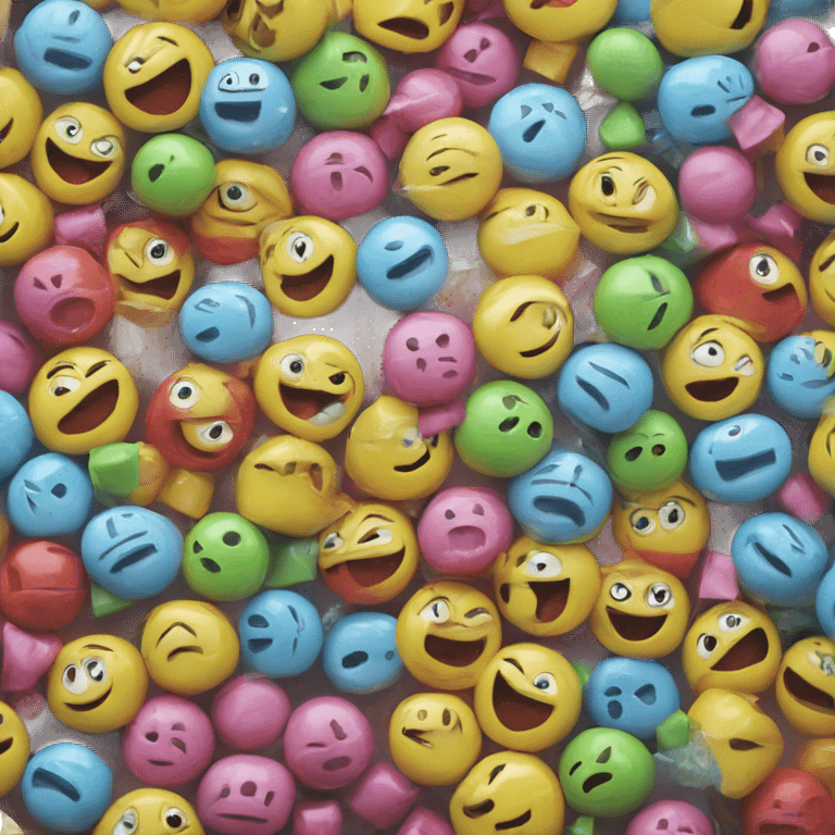 Emoji avec un chewing-gum emoji