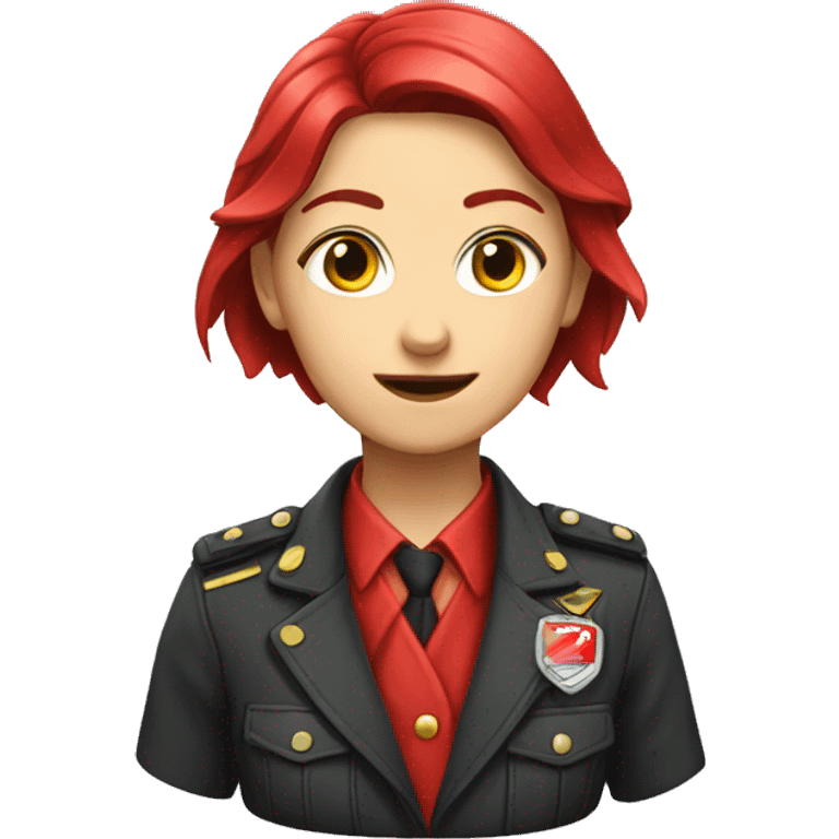 RED BADGE fem emoji