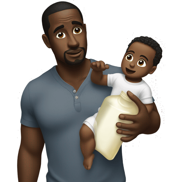 Diddy holding baby oil emoji