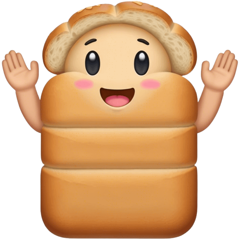 Un pan con brazos emoji