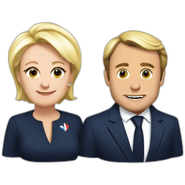 Macron et le pen emoji