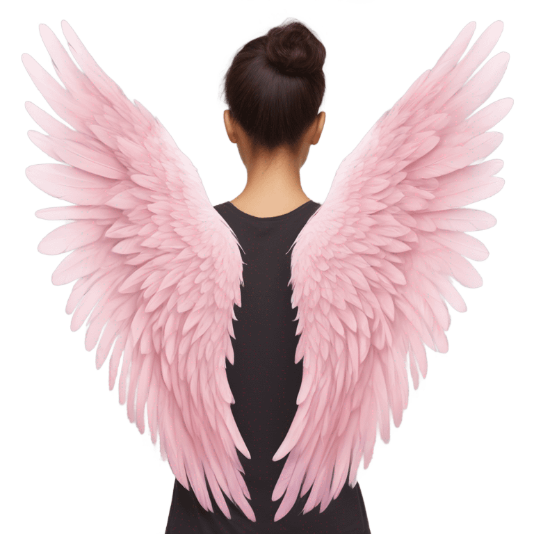 pink angel wings emoji