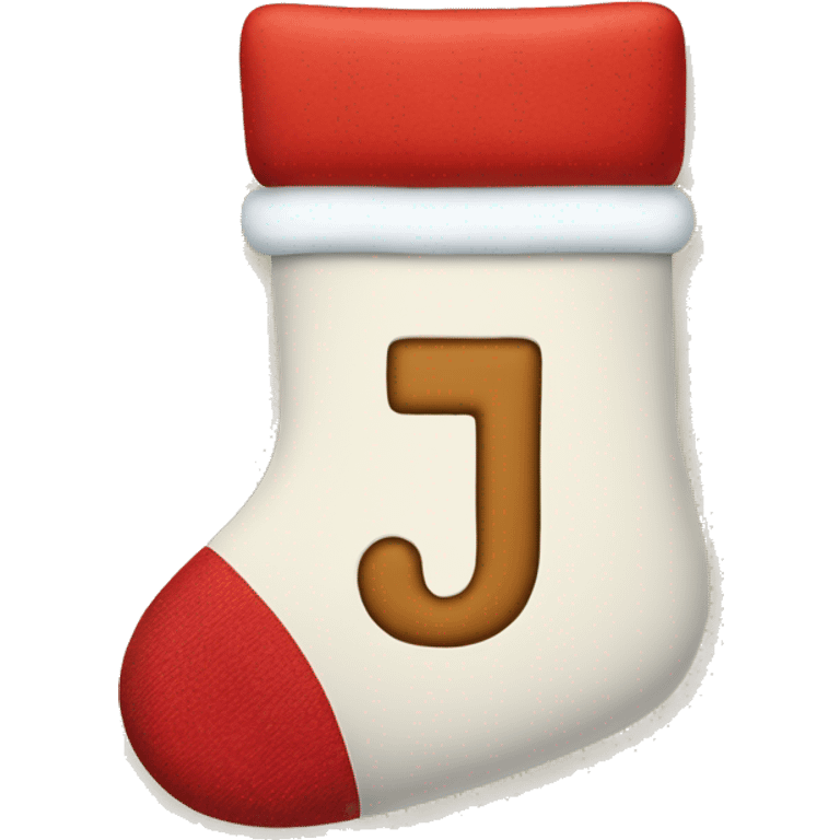 christmas stocking letter J emoji