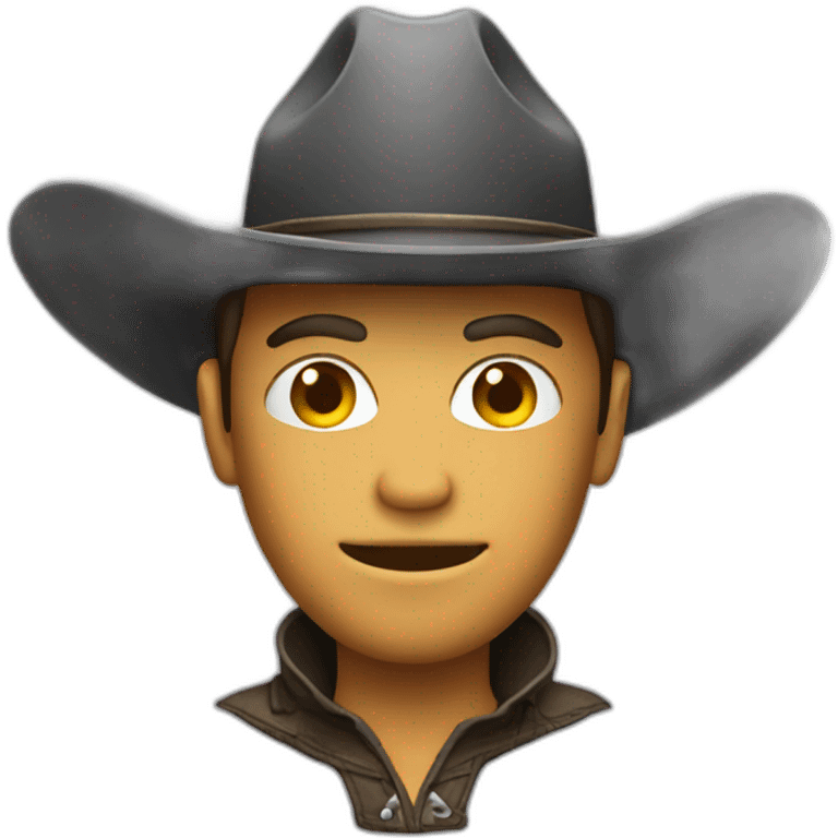 hacker wearing cowboy hat emoji