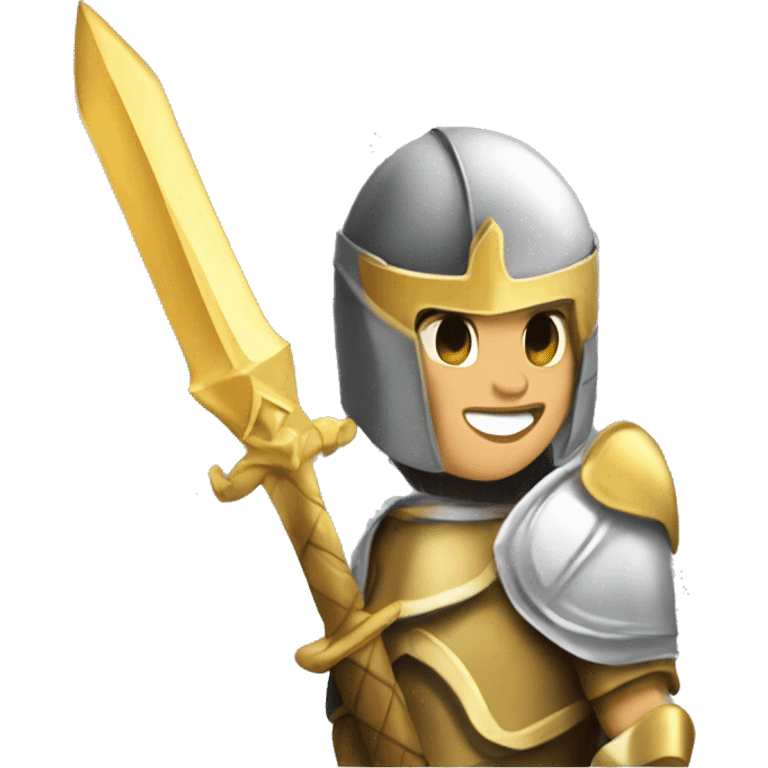 Golden Knight Caucasian female victory celebration wohoo emoji