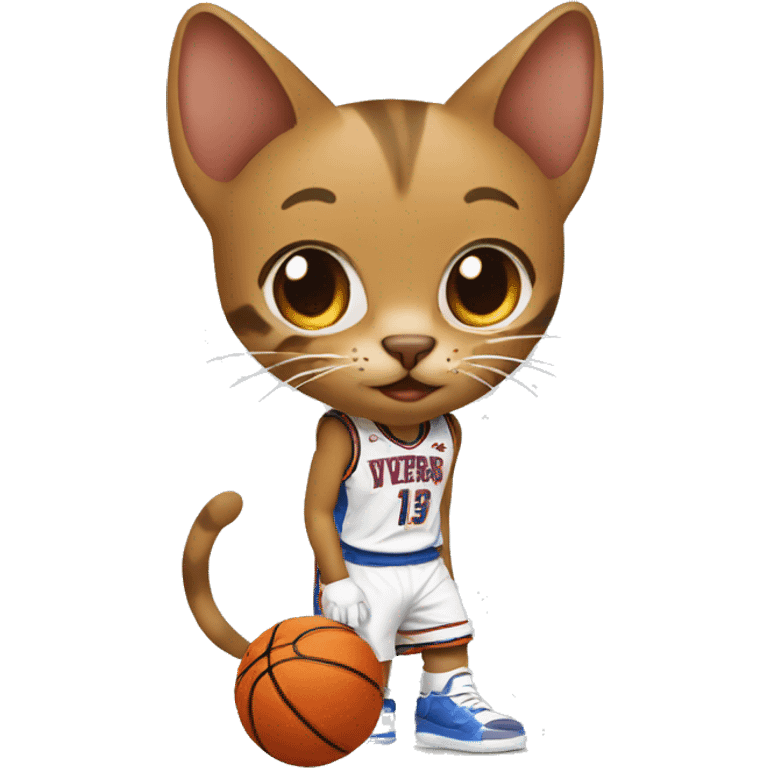 cat playing basketball like iverson emoji