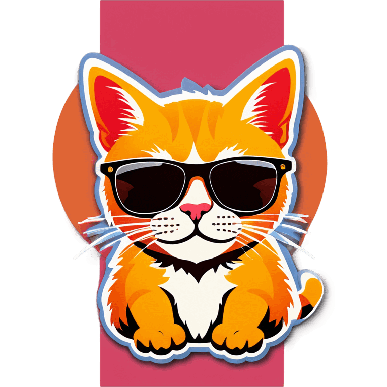 Cat with sunglasses emoji