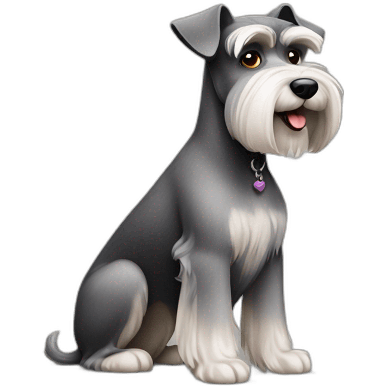 Schnauzer dog sitting emoji