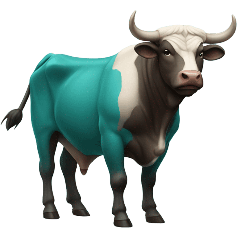 Teal bull emoji