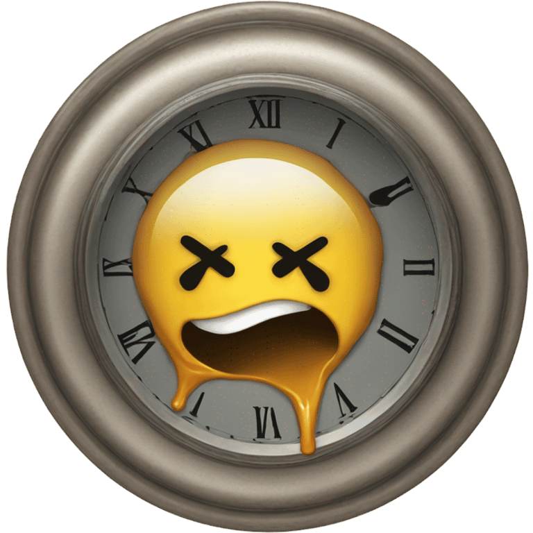 a melted clock emoji