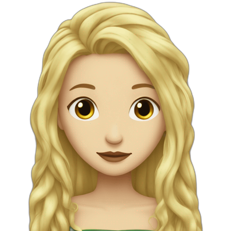 Loki kiss blond woman with very very long hair emoji