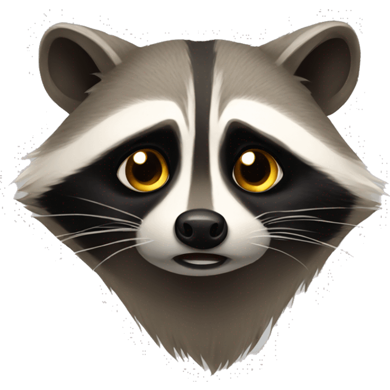 Raccoon rolling his eyes emoji