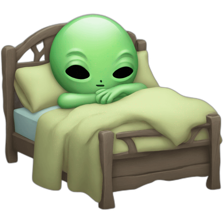 alien sleeping emoji