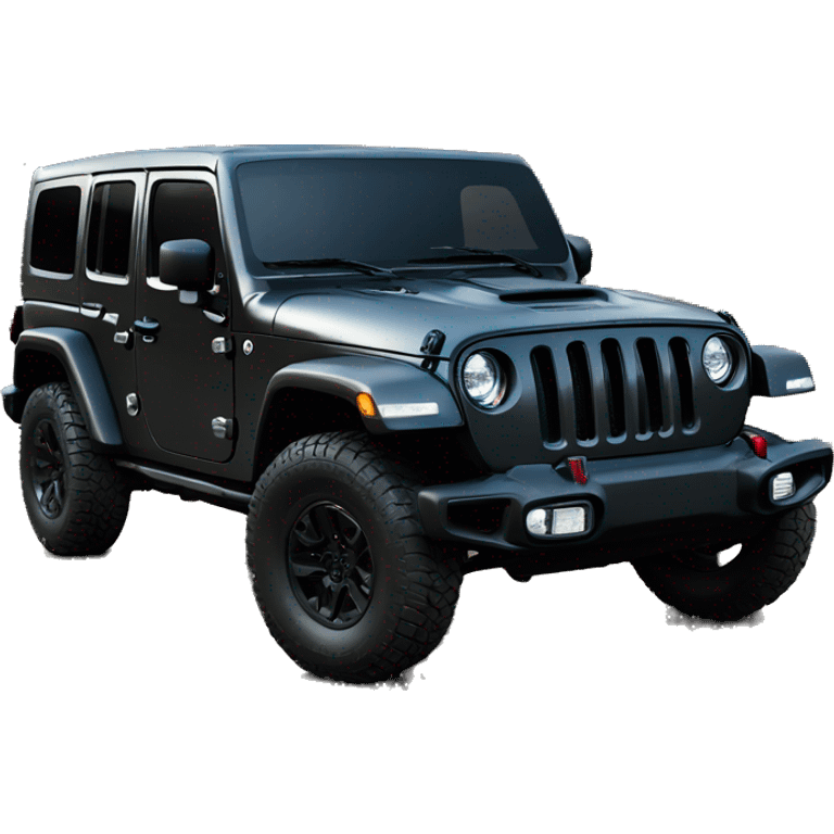 a jeep rubicon black color emoji