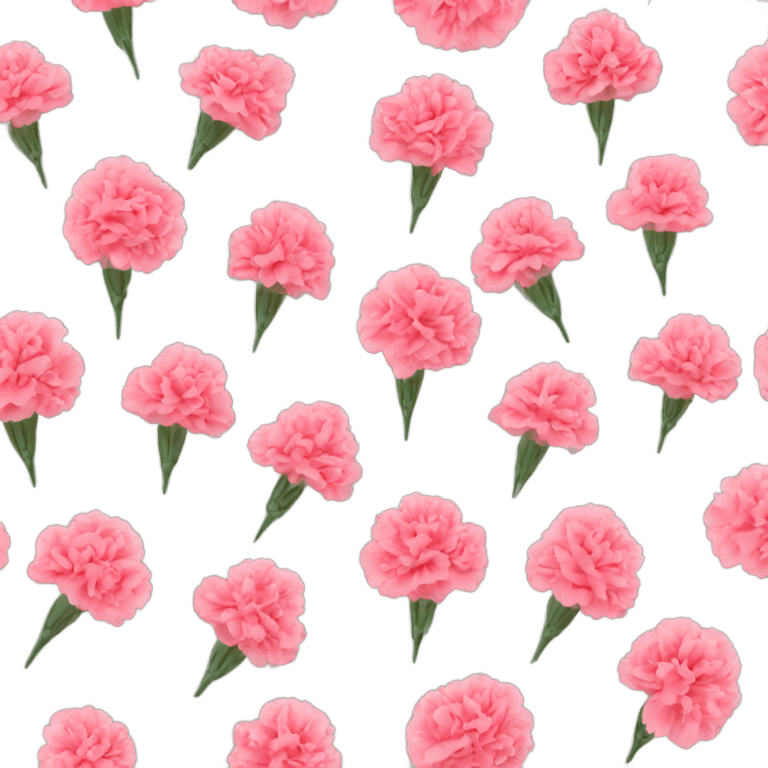 Stationery carnations emoji