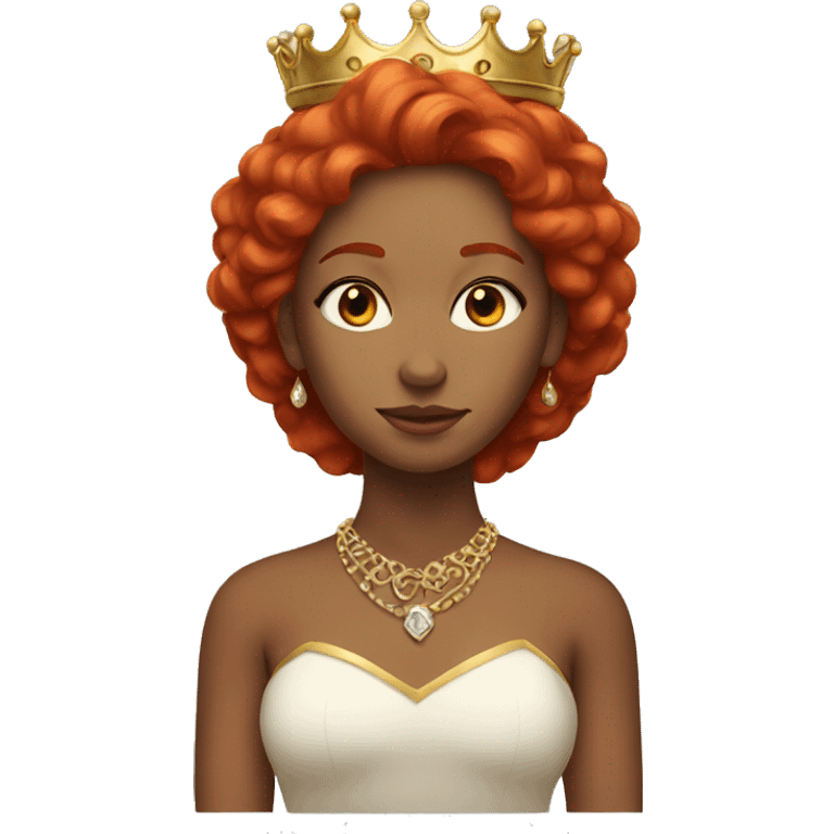 Red head girl, as a queen emoji