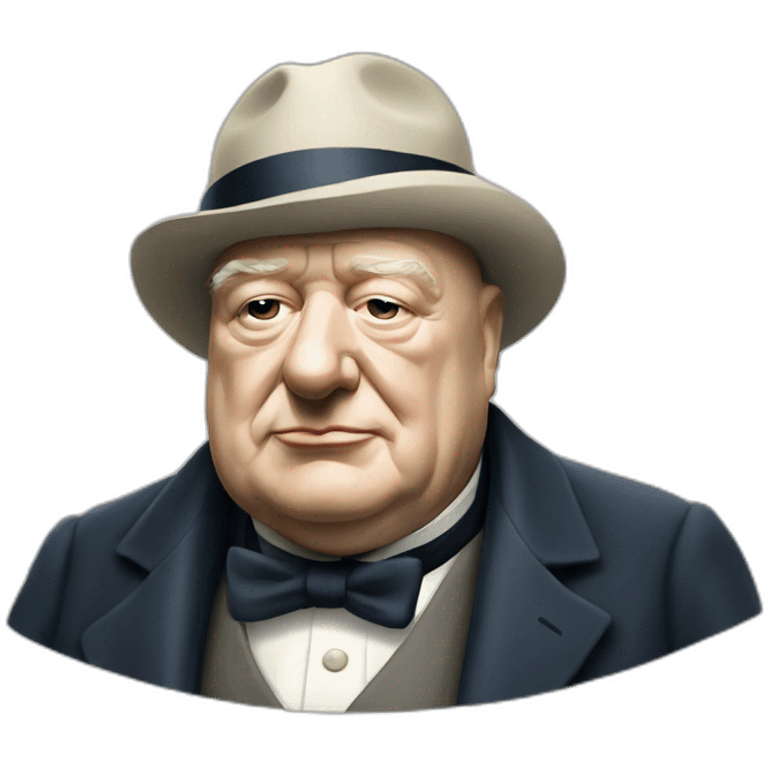 Churchill qui dit bonjour à Picasso emoji