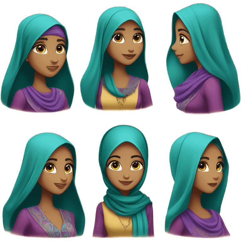 disney jasmine hijabi version  emoji