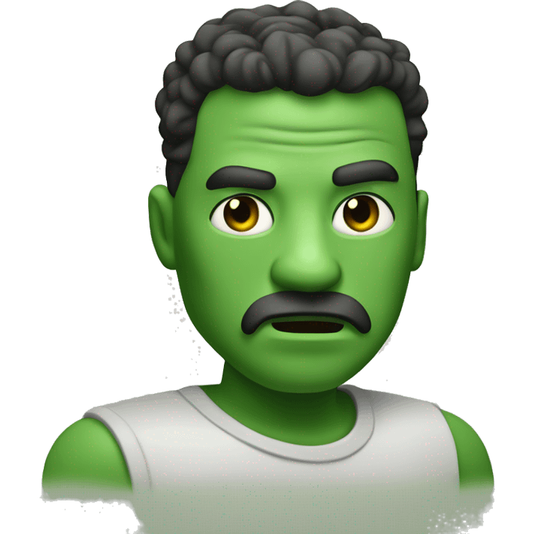 green huge and very steely man-bully emoji