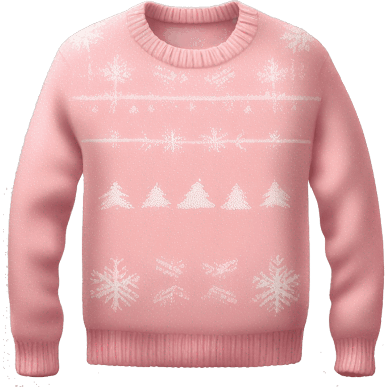 light pink realistic christmas sweater emoji