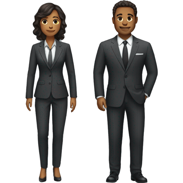 man and woman in suits emoji