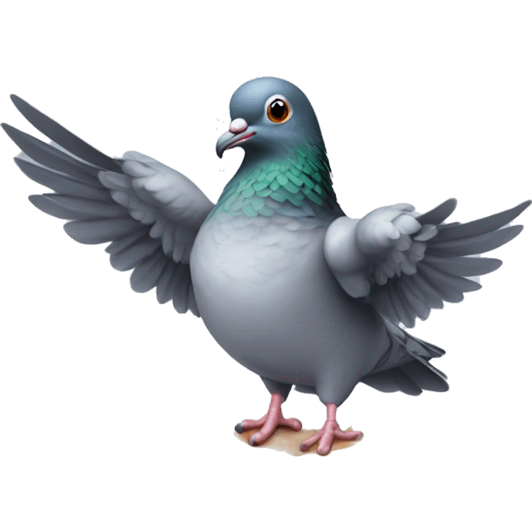 pigeon with human hand and thumbs up emoji