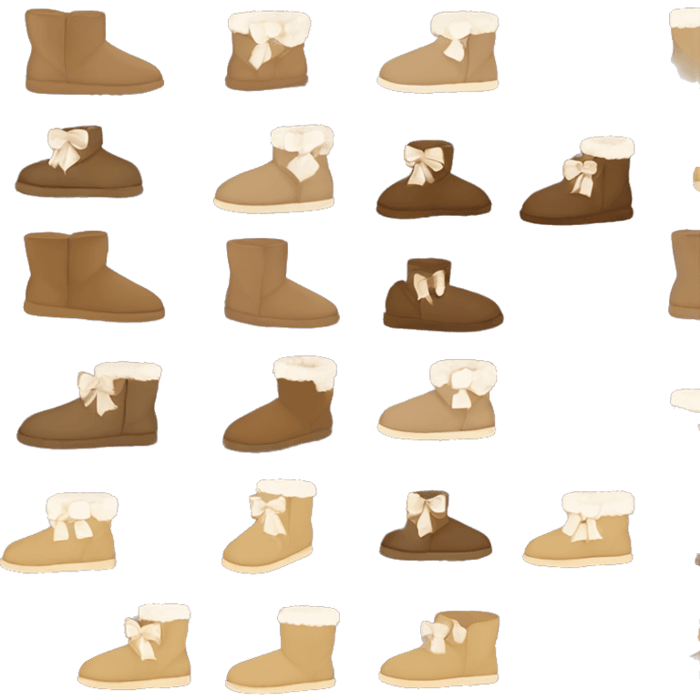 ugg boots with bows emoji