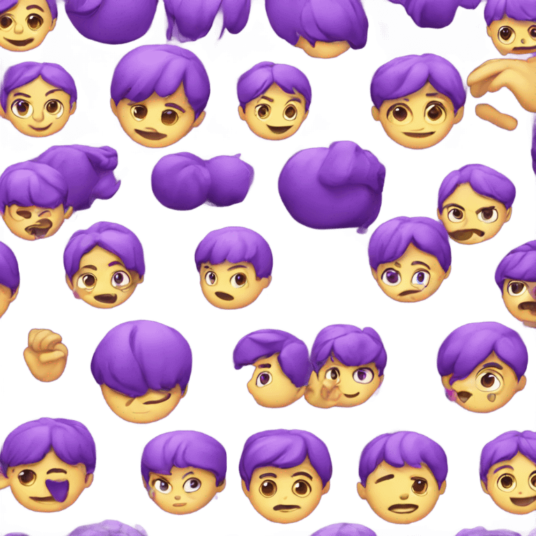 Purple cute emojis  emoji