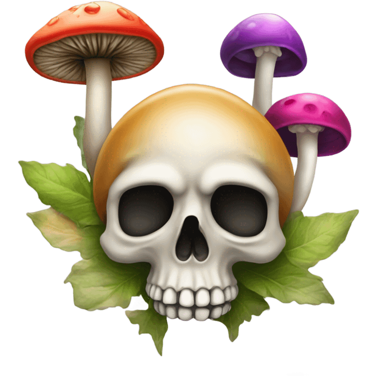 mushrooms with death emoji