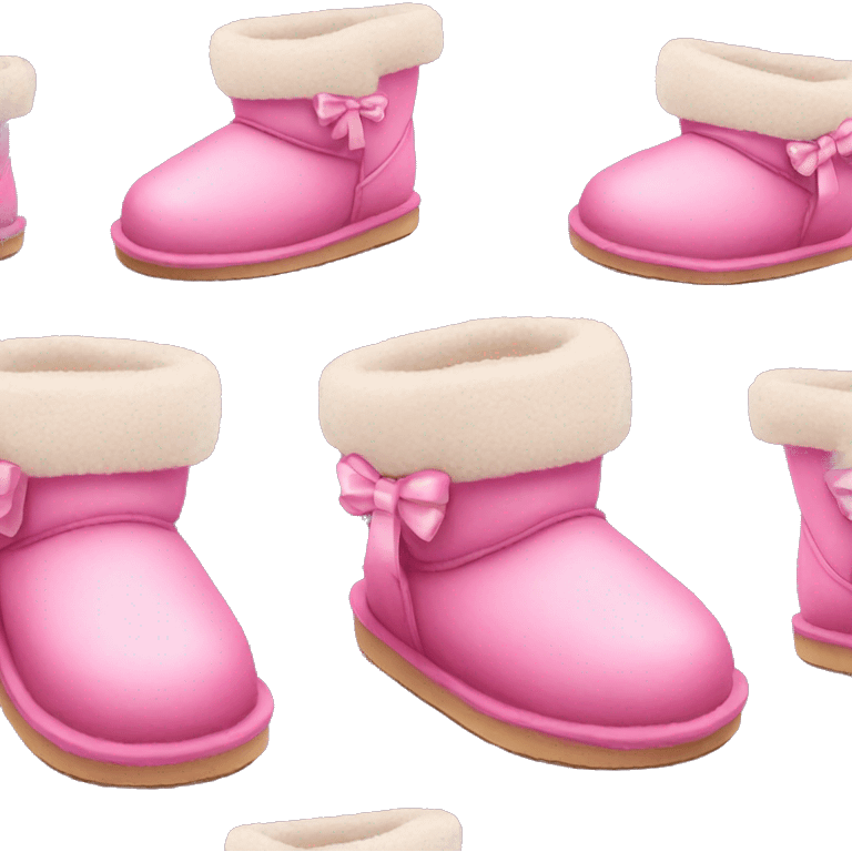 Pink Ugg slippers with bows  emoji