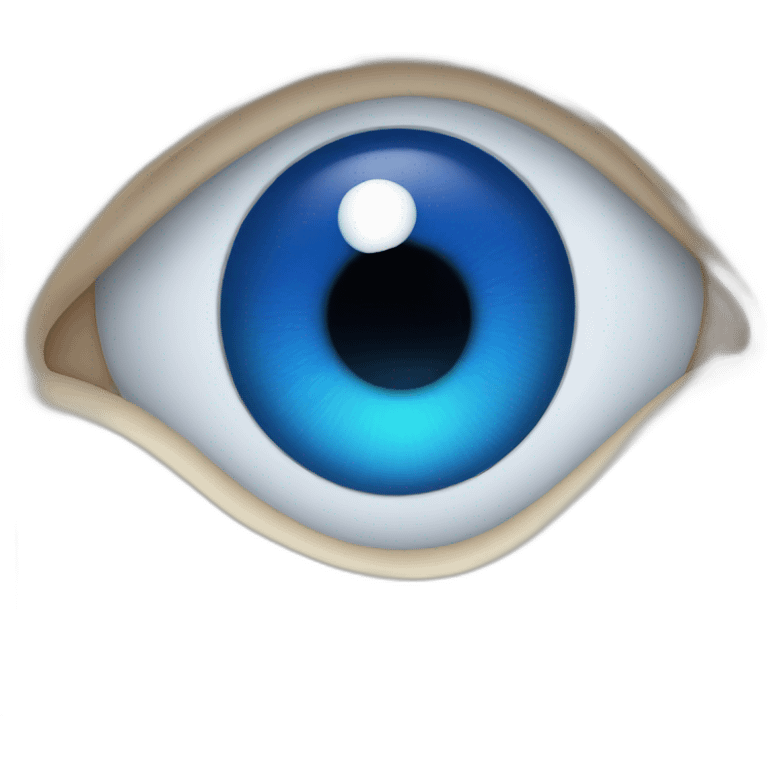 Blue eye ball emoji