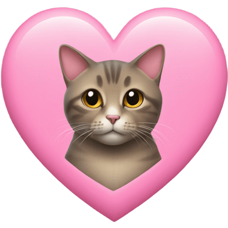 Cat in pink heart emoji