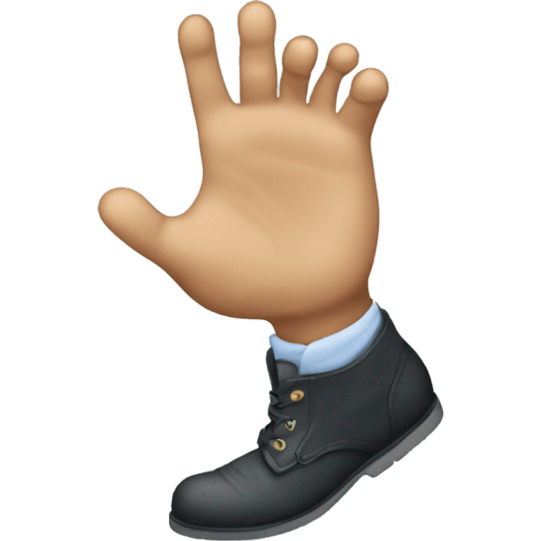 A foot toe going to work emoji