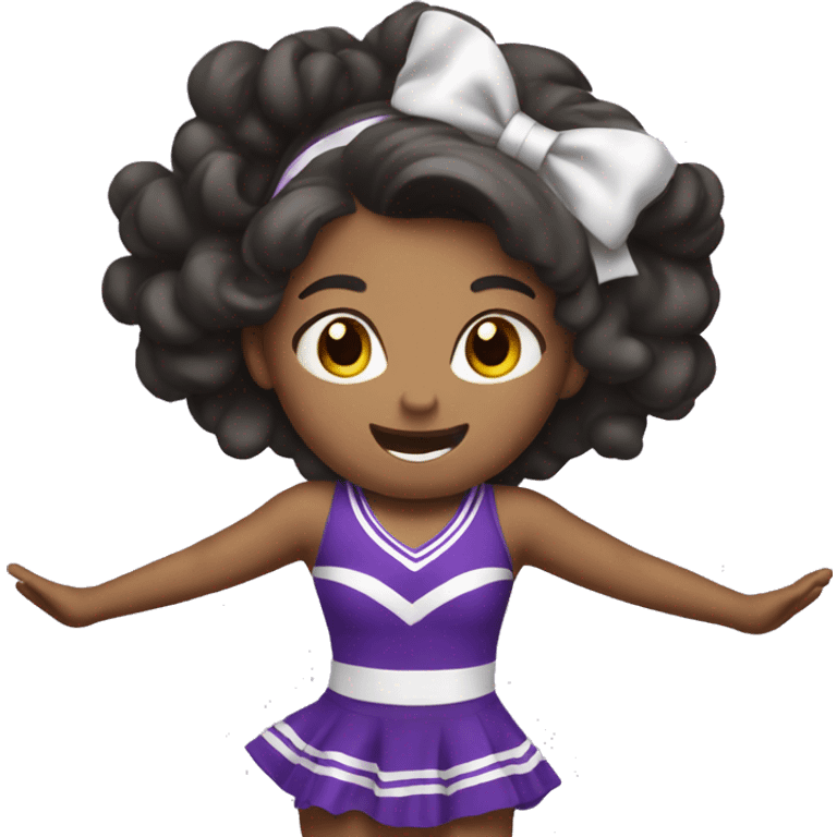 Cheerleader cheering purple dress emoji