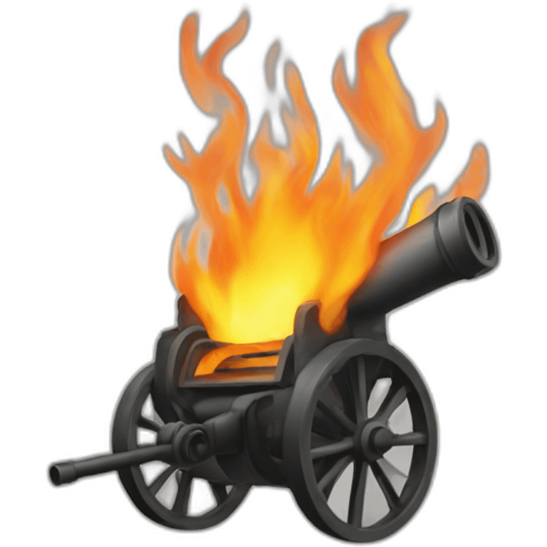 Canon fire cartoon emoji