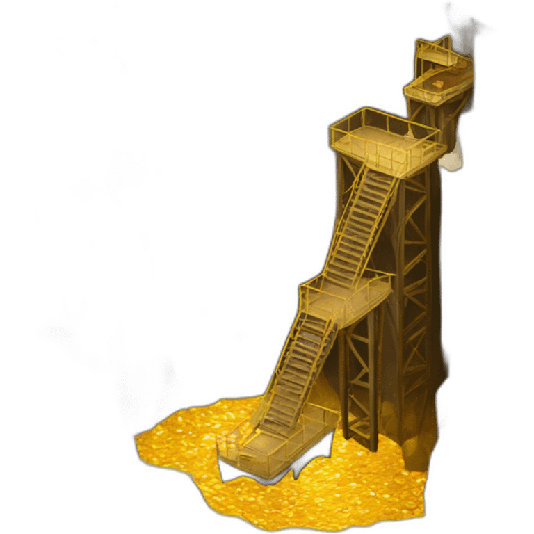 mining gold shaft river emoji