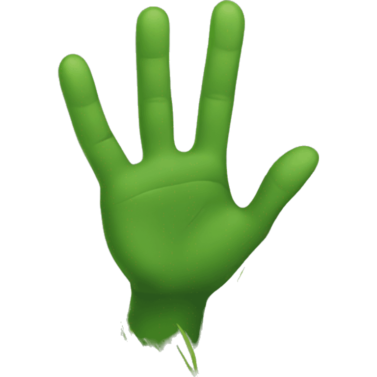 a hand touching grass emoji