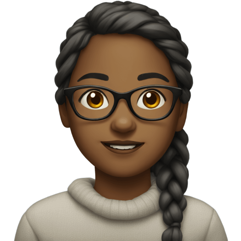 portrait of a girl with glasses emoji