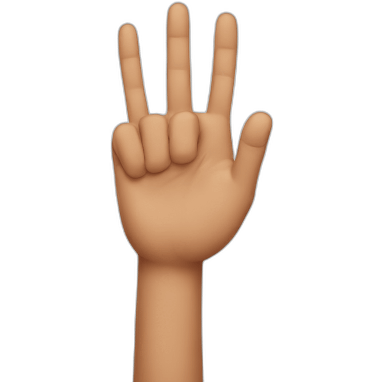 four fingers emoji