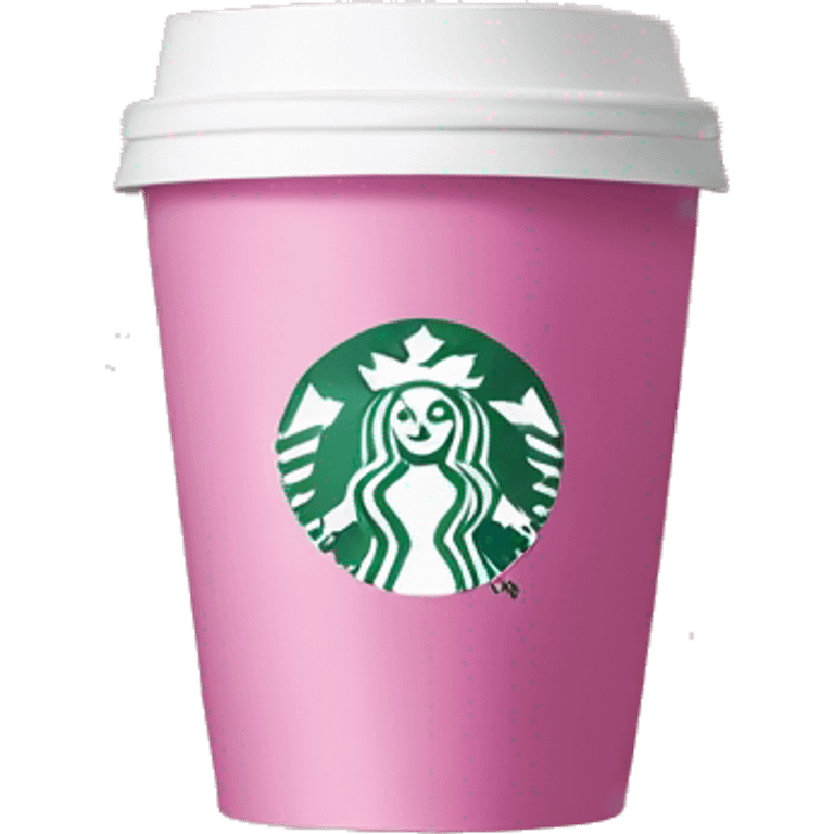 Pink wrapper Starbucks coffee cup emoji