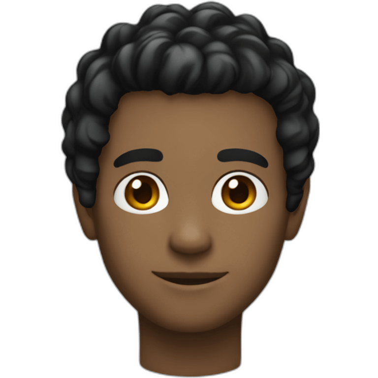 developer casual black hair emoji