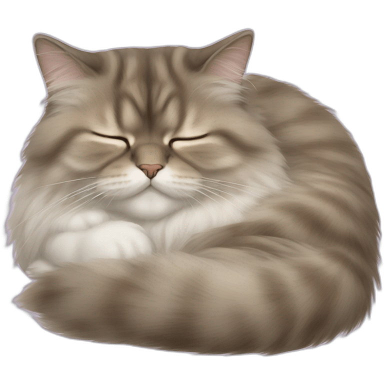 british longhair cat sleeping emoji