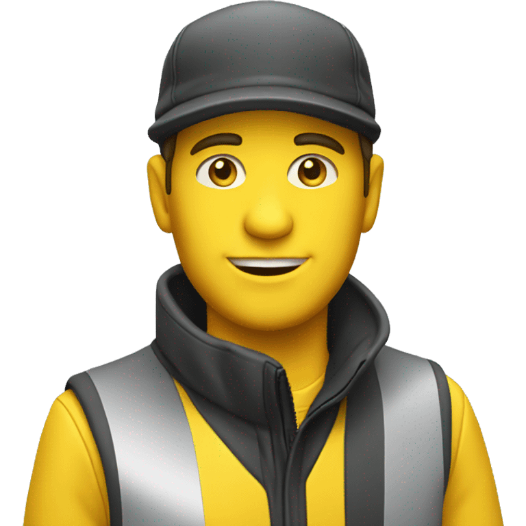 driver with yellow hat emoji