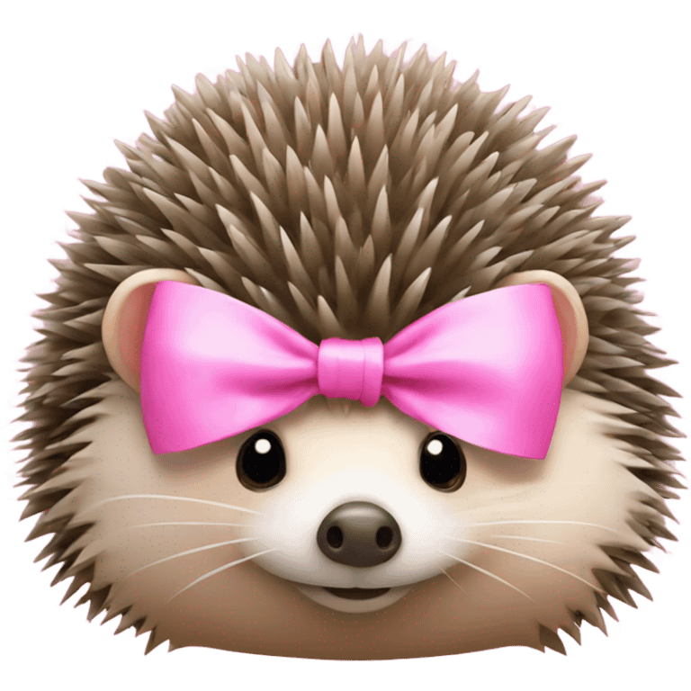 hedgehog with a pink bow emoji