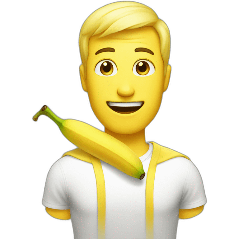 Guy in banana emoji