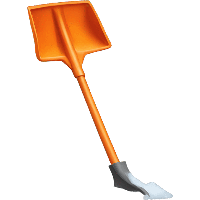 Orange snow shovel emoji